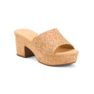 CHOCOLAT BLU Cork Golden Heeled Sandals